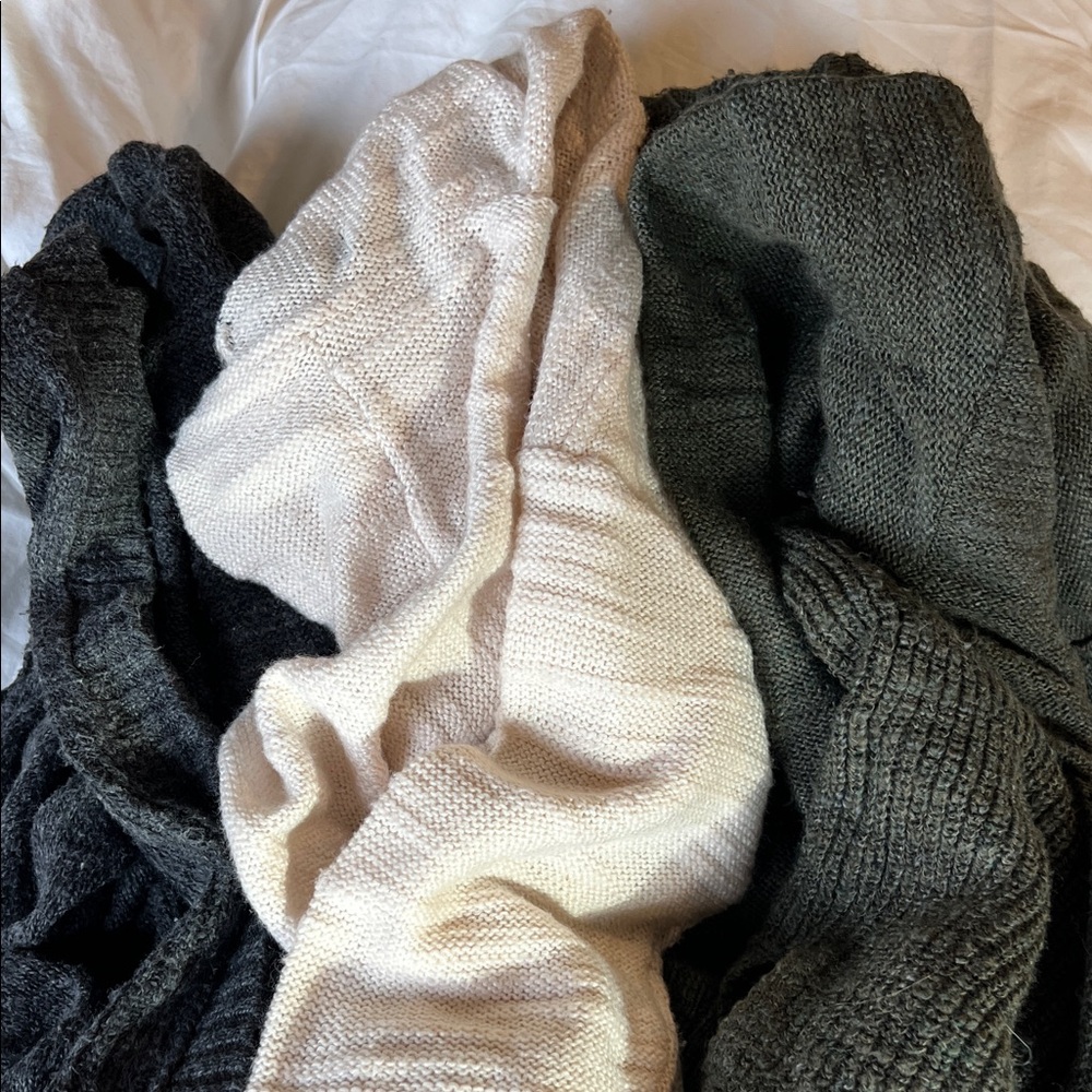 Cozy Knit Hooded Cardigan Sweater Bundle